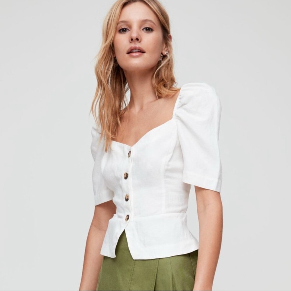 BNWT ARITZIA Wilfred Janine Blouse Top - XXS, Off-white